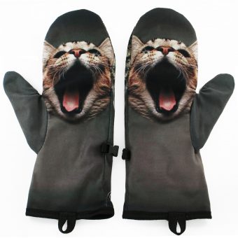 Rękawiczki zimowe CHERRISH Szary Kot Wnętrze